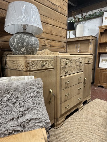 Stripped art deco sideboard - art,