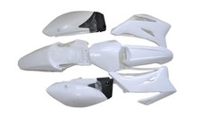 WHITE TTR / CRF70 PIT BIKE PLASTICS SET, FITS DEMON D-LINK XLR LXR