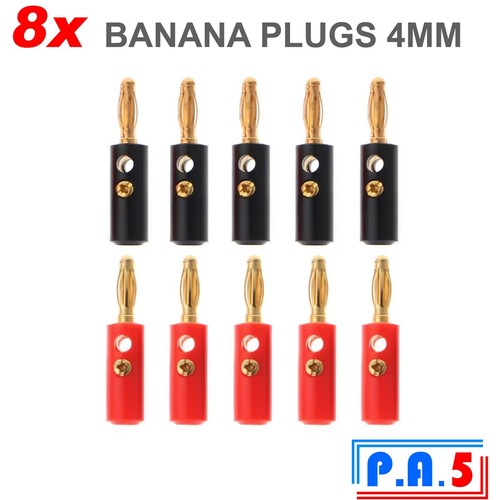 Gold banana plugs 4mm - plugs,