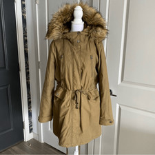 TOPSHOP Brown Parka Quilted