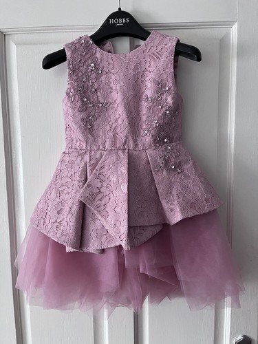 Girls pink lace diamanté - girls,
