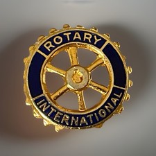 Vintage Gold Tone Blue Enamel