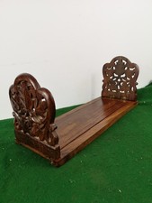 Vintage Carved Wooden Book Trough