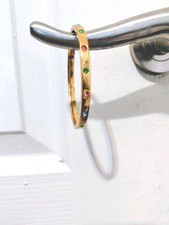 KATE SPADE SET IN STONE HINGED BANGLE BRACELET With Pouch