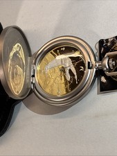 Franklin Mint Star Trek Enterprise Pocket Watch with Leather Case Not Working