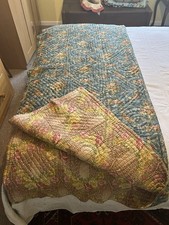 Antique Art Nouveau Wholeloth Reversible Welsh Quilt
