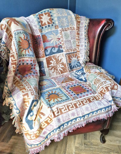 Multicolour woven geometric - multicolour,