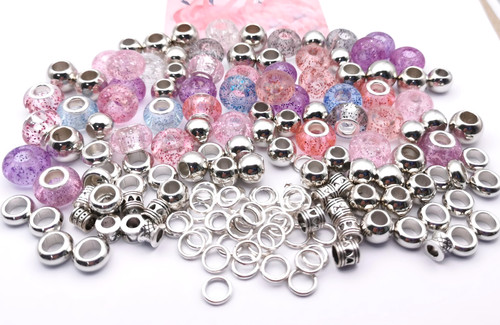 120 glitter rondelle mix - 120,
