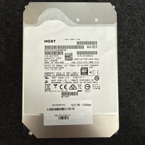 Hgst 10tb sas hdd - sas, 12gb/s