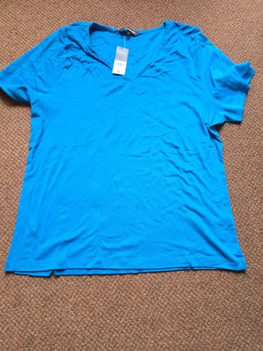 Ladies neck cotton shirt - v, t