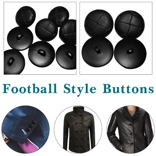 Black shank football buttons - shank,