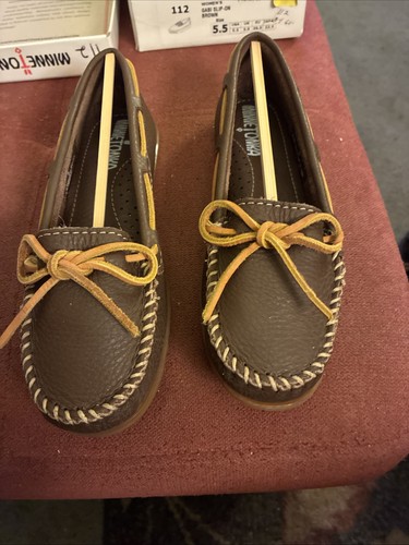 Minnetonka chocolate moccasins - minnetonka,