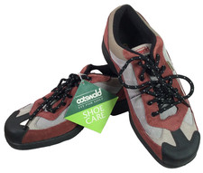 Ladys Cotswold Leather and Textile MIR-TEX Golf Shoes Grey and Maroon Size 6.5