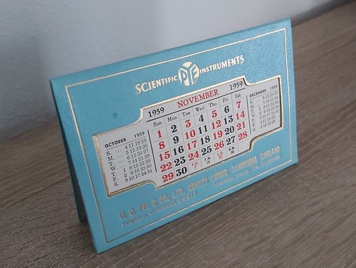 Old desk calendar pye - calendar, w.g.