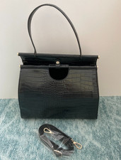 Unusual Black Croc Embossed