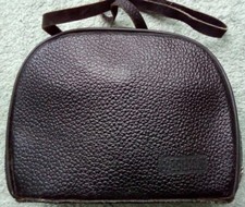 Black Leather Binocular Zip-Up