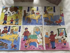 Rare Vintage Queenswood Wooden Hand Cut Puzzle The Three Bears  Collectable