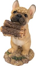 French Bulldog Collecting Logs