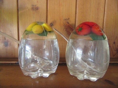 Vintage lucite jam jars - lucite,