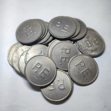22x P.E. GAMING TOKENS COINS FRUIT SLOT MACHINE CAFE CASINO ARCADE CHIP ACE