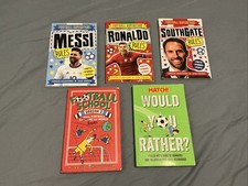 x5 Football Superstars Match Footie Reading Books Paperbacks Ronaldo Messi  VGC