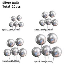 20Pcs Balls Cake Topper