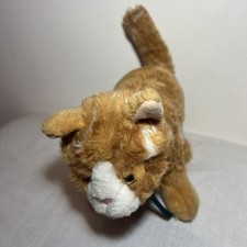 Teddy Hermann Cat Soft Plush Toy Ginger And White 9”