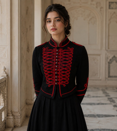 Black hussar military - military, jacket