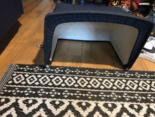 Dolls silver cross Oberon  coach pram hood and arms navy