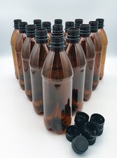 Amber Plastic 500ml PET Screw