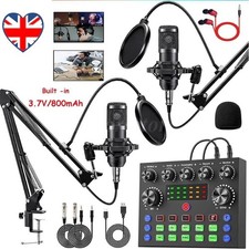 Complete Home Studio Recording Kit Mixer Condenser Microphone For Music Podcast