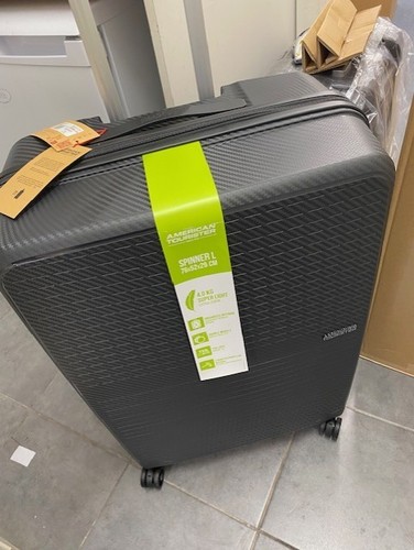 Large black american tourister - black,