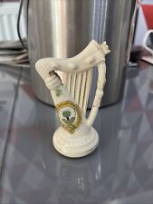 Genuine Beleek Pottery. Arcadian crested, Imitation Harp, City of Wells