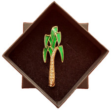 Wales Welsh Leek Brooch In Gift Box - Gilt Plated