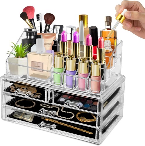 Clear acrylic makeup organizer - acrylic,