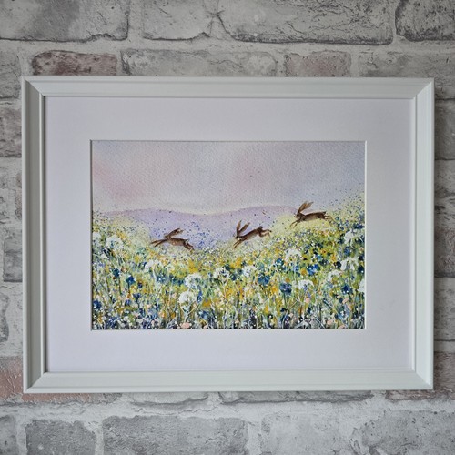 Original painting hares - painting,