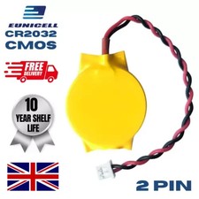 CR2032 CMOS / BIOS Battery 2 Pin Laptop Motherboard with Wire HP Dell Acer 3V x1