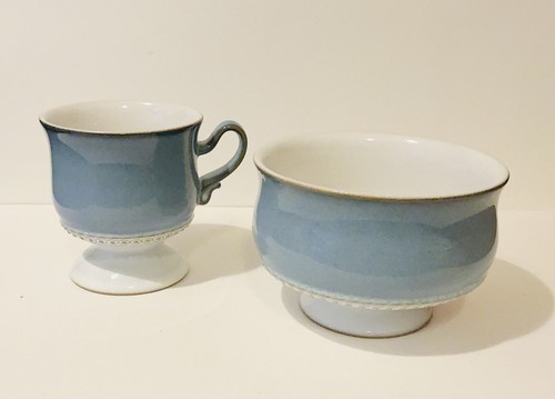 Denby castile footed cup - castile, and