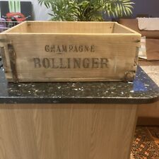 Original Wooden Bollinger Champagne Crate 12 Bottle Size (Some Leather Straps)