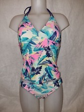 Gorgeous Multi-coloured TU tankini Top Bottom Set Size 10 (TV)