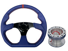 Blue Black D1 350mm steering wheel + boss kit for Ford Focus Fiesta Mondeo 065