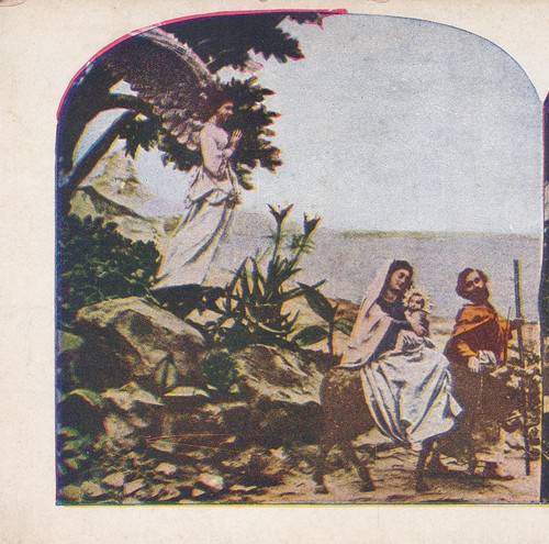 1900s stereoview card - stereoview, flight