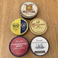JOBLOT 5 VINTAGE TOBACCO TINS PIPE SMOKING DUNHILL BOARS HEAD ROUND TINS BUNDLE