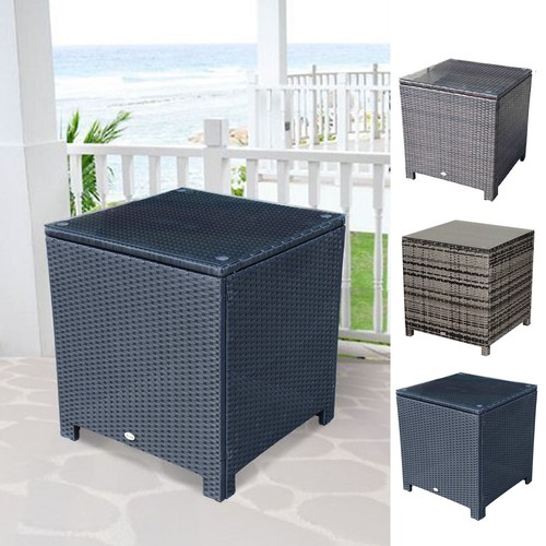 Rattan garden side table weave - rattan,