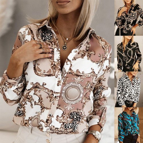 Women print shirt button - women's,