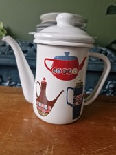 Enamel Coffee Pot.  Hardly