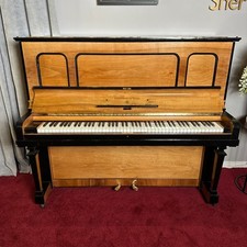 Restored Steinway & Sons Model K Upright Piano Black & Gold | SHERWOOD PHOENIX