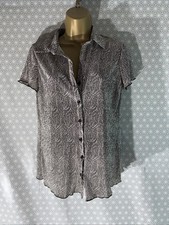 BHS Blouse Uk 14 Black Mix