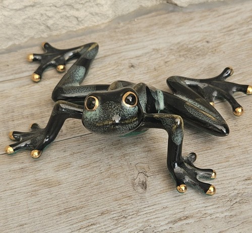 Vintage ceramic frog - vintage,