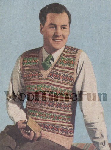 Vintage knitting pattern men - vintage,